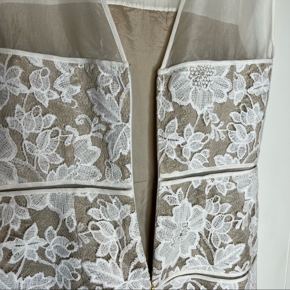 NWT TRINA TURK SHEER LACE MINI NUDE DRESS Sz 8 Party - Picture 5 of 11